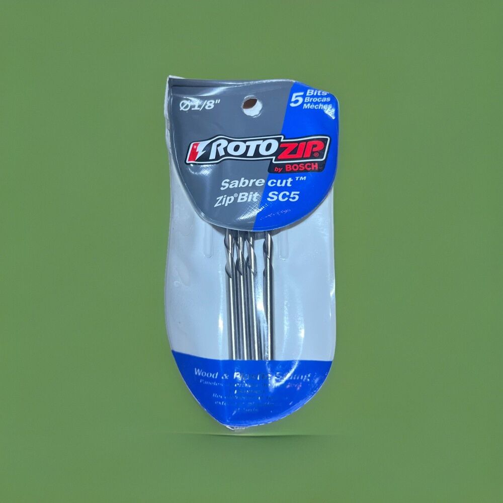 ROTO ZIP Sabre Cut ZipBits SC5 1/8" Wood & Plastic Multi-purpose 5 Bits
